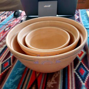 Vintage Treasure Craft USA Southwest Design Nested Bowls